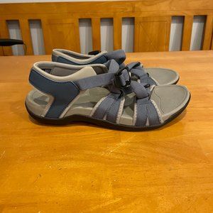 Viakix Womens Sandals Blue with gray Straps Size 8